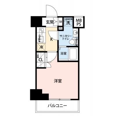 【🎉初期費用オフ｜お得なキャンペーン】【禁煙🚭/Wi-Fi無料🌐】マイナビSTAY横浜ザ・セントラル　610の間取り図