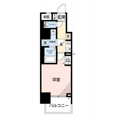 【🌷新生活応援キャンペーン🌷】【禁煙🚭/Wi-Fi無料🌐】マイナビSTAYコンフォート本町　804の間取り図
