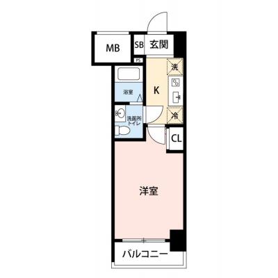 【🍡！秋の大感謝価格！🍡】【禁煙🚭/Wi-Fi無料🌐】マイナビSTAY本町ルフレ　1305の間取り図