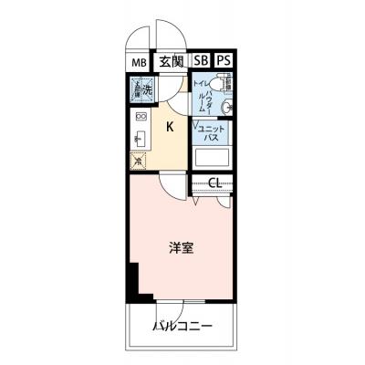 【60日以上の利用でお得🌈】【禁煙🚭/Wi-Fi無料🌐】マイナビSTAY本町パークサイド　802の間取り図
