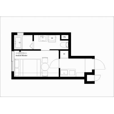 築浅！/家具・家電完備/オシャレナデザイナーズ物件♪/Ferio蒲田III301の間取り図