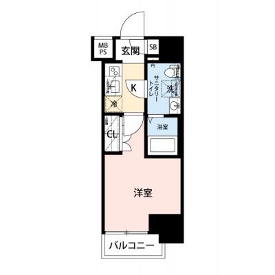 【🎉初期費用オフ｜お得なキャンペーン】【禁煙🚭/Wi-Fi無料🌐】マイナビSTAY横浜ザ・セントラル　301の間取り図