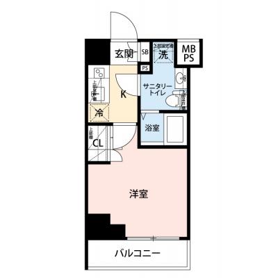 【🎉初期費用オフ｜お得なキャンペーン】【禁煙🚭/Wi-Fi無料🌐】マイナビSTAY横浜ザ・セントラル　312の間取り図