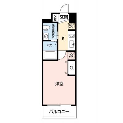 【🎍年末年始大感謝祭🎍】【禁煙🚭/Wi-Fi無料🌐】マイナビSTAY本町イースト　510の間取り図