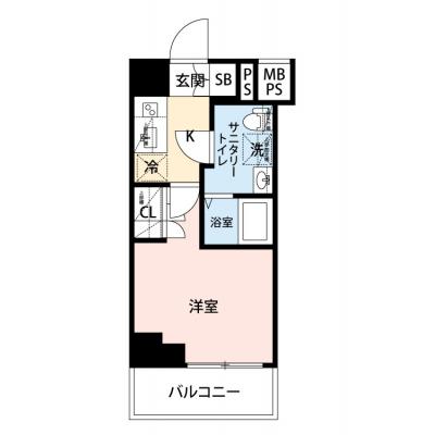 【🎉初期費用オフ｜お得なキャンペーン】【禁煙🚭/Wi-Fi無料🌐】マイナビSTAY横浜ザ・セントラル　514の間取り図