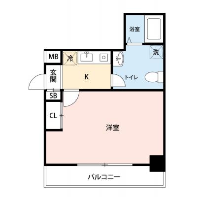 【🎍年末年始大感謝祭🎍】【禁煙🚭/Wi-Fi無料🌐】マイナビSTAYレジデア西本町　505の間取り図