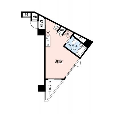 【🍂!期間限定ほっと価格！🍂】【禁煙🚭】マイナビSTAYパレス恵比寿　405の間取り図