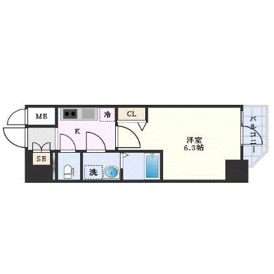 グッドステイ江坂駅西エスリード■【ハイクラス・設備充実】の間取り図