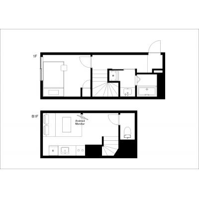 最寄り駅まで徒歩3分/家具・家電完備/オシャレなデザイナーズ物件♪/CH RESIDENCE 喜久井町 102の間取り図
