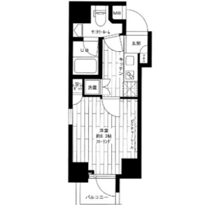 GTNStay西新宿Ⅰ(ステージファースト西新宿) 401の間取り図