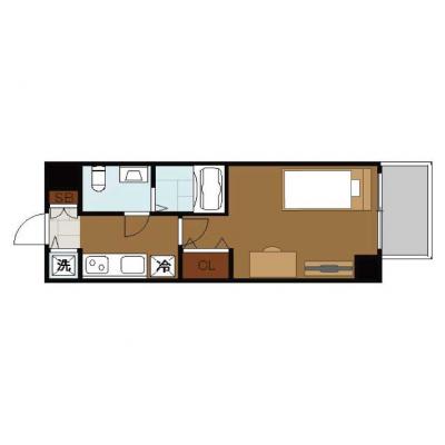 BraTTo西本町DM【女性向け🥰】デザイナーズマンションで室内が綺麗な徒歩約1分の駅近物件👍の間取り図