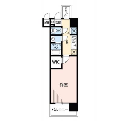 【🎉初期費用オフ｜お得なキャンペーン】【禁煙🚭/Wi-Fi無料🌐】マイナビSTAY本町ウエスト　307の間取り図