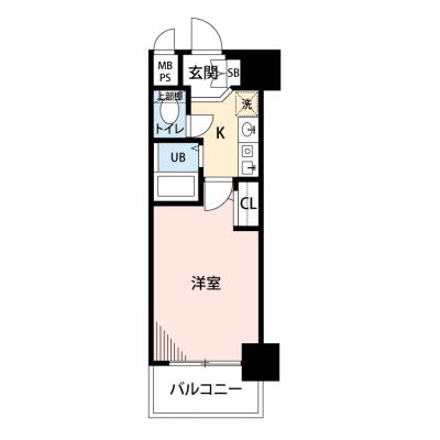 【60日以上の利用でお得🌈】【禁煙🚭/Wi-Fi無料🌐】マイナビSTAY南森町　908の間取り図