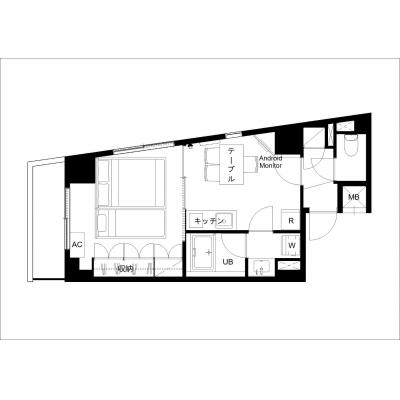 お試し同棲/新生活/家具家電完備/DeLCCS山吹神楽坂III204の間取り図