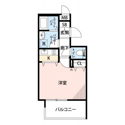 【🎉初期費用オフ｜お得なキャンペーン】【禁煙🚭/Wi-Fi無料🌐】マイナビSTAY三宮花時計前　1305の間取り図