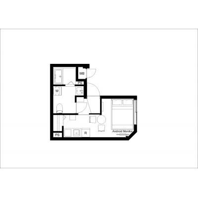 野方駅から徒歩4分！/築浅/家具・家電完備/Wi-Fi完備/MAT野方 302の間取り図