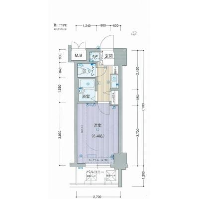 ◇EC新大阪1◇⑦【ＮＥＴ無料・分譲貸・ペット相談可・ガスコンロ・温水洗浄便座・ドラム式洗濯乾燥機・３２型ＴＶ・HDD内蔵ブルーレイ標準装備！】の間取り図