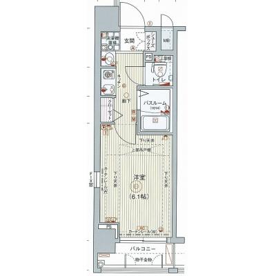 ◇EC京都烏丸2◇　⑤【ＮＥＴ無料・ペット相談可・温水洗浄便座・浴室暖房乾燥機・ドラム式洗濯乾燥機・３２型ＴＶ・HDD内蔵ブルーレイ標準装備！】の間取り図