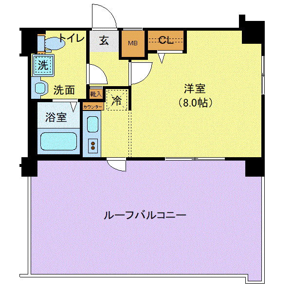 グッドステイ東武大師線・大師前グリーンヴェール■『禁煙ルーム・1R・25平米・駅3分・独立洗面・浴室乾燥付』【ハイクラス】の間取り図