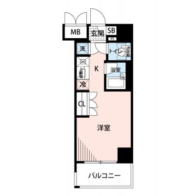 【🌸心機一転🌸春の引越し応援キャンペーン🏡🌷】【禁煙🚭/テレワークに最適🌟無料高速Wi-Fi使い放題🎧】マイナビSTAYミライエ西麻布EAST　502の間取り図