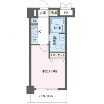 【🌸心機一転🌸春の引越し応援キャンペーン🏡🌷】【禁煙🚭/テレワークに最適🌟無料高速Wi-Fi使い放題🎧】マイナビSTAYグランド立川曙町　805の間取り図