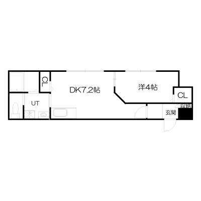 POROKARI北円山D/エアコン/デザイナーズ/駅近/築浅の間取り図