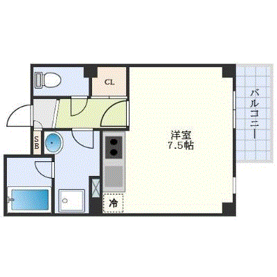 マンスリーリブマックス大阪上本町駅南カーサ■【設備充実】≪エクセレントシリーズ≫の間取り図
