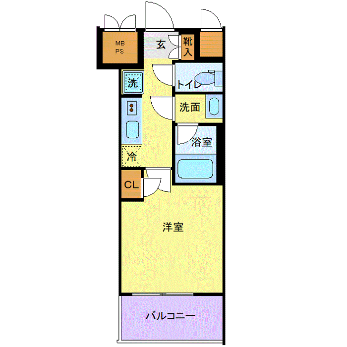 マンスリーリブマックス川崎SOUTHレジデンスⅡ★『禁煙ルーム』【独立洗面・浴室乾燥付】≪エクセレントシリーズ≫の間取り図
