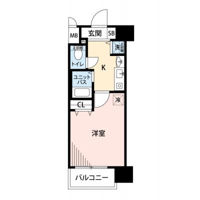 【🎉初期費用オフ｜お得なキャンペーン】【禁煙🚭/Wi-Fi無料🌐】マイナビSTAY大手前パークサイドⅡ　606の間取り図