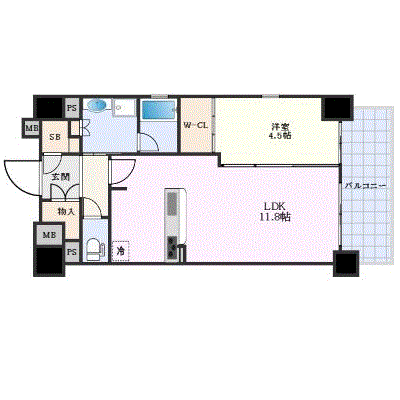 マンスリーリブマックス栄駅南レジデンシア★エグゼ【1LDK・設備充実】≪エクセレントシリーズ≫の間取り図
