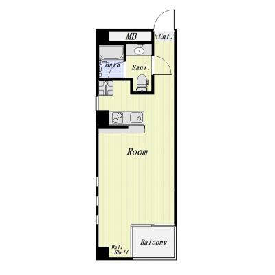 シティマンスリー・リベルテ大森　4A　ナチュラルスタイル【広々30㎡オーバー】【禁煙ルーム】【ネットWIFI無料】【ビジネス、研修オススメ】の間取り図