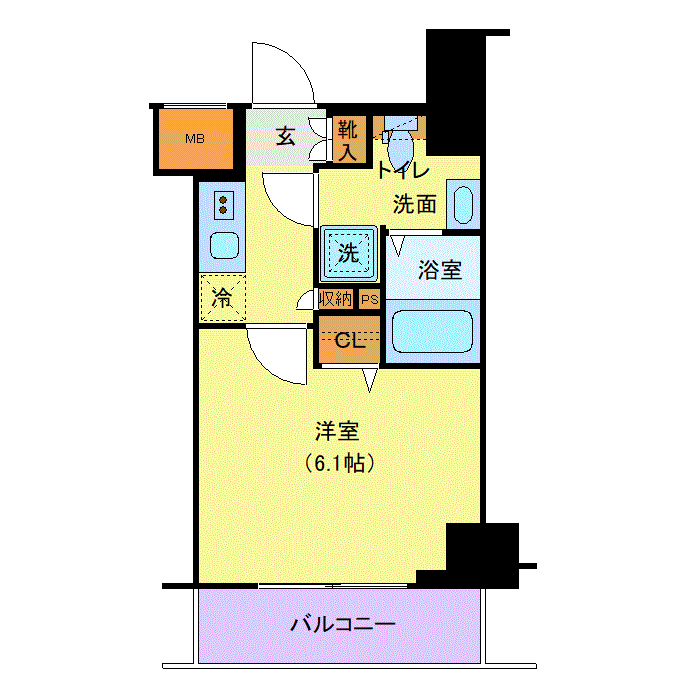 グッドステイ大森EAST・品川サーフサイド▲『禁煙ルーム・Wi-Fi無制限・独立洗面・浴室乾燥付』【ハイクラス】の間取り図