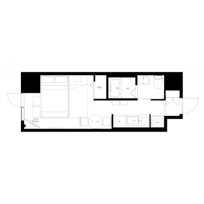 最寄り駅まで徒歩4分！主要駅へのアクセス良好！綺麗で落ち着いた内装/ルクレ西新宿901の間取り図