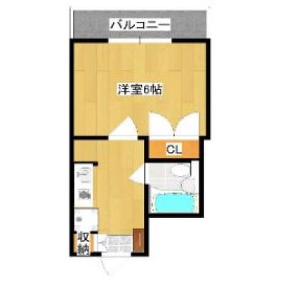 予約2026年１/7月から（契約１か月以上のみ）大産赤坂ビル　Bの間取り図