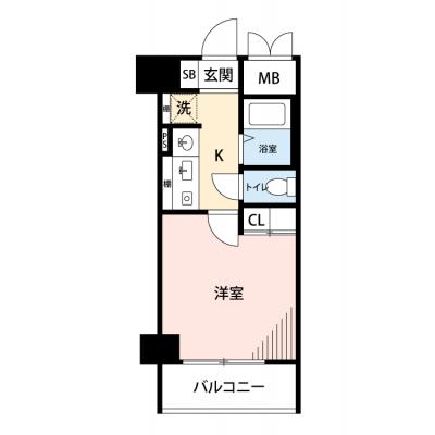 【🎉初期費用オフ｜お得なキャンペーン】【禁煙🚭】マイナビSTAYメゾン梅田　403の間取り図