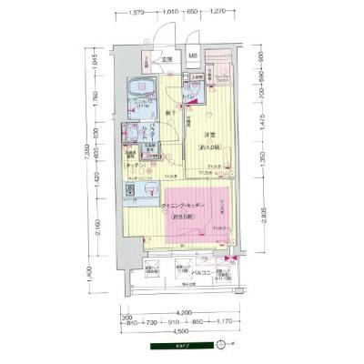 【清掃費11,000円OFF｜1月末までの入居限定🎁】【禁煙🚭/Wi-Fi無料🌐】マイナビSTAY本町西アーバンスタイル　1201の間取り図