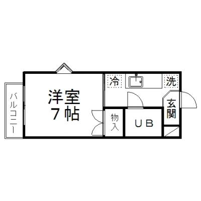 ピースフル錦町2階の間取り図