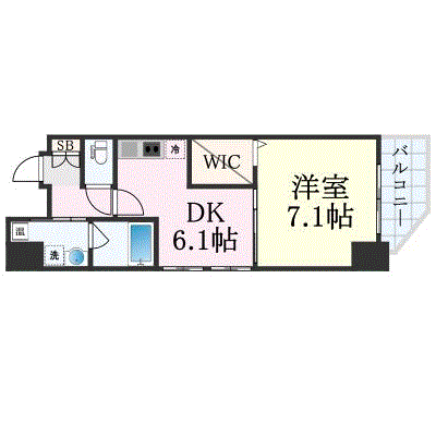 グッドステイ新大阪駅北グランツ■【ハイクラス・1DK・設備充実】の間取り図