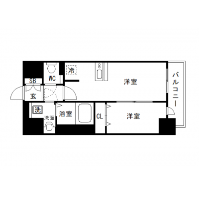 OneLife名古屋ステーションゲート【▼名古屋駅徒歩圏内の1LDKタイプ！】の間取り図