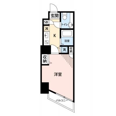 【🎉初期費用オフ｜お得なキャンペーン】【禁煙🚭/Wi-Fi無料🌐】マイナビSTAYフルーメン目黒　903の間取り図