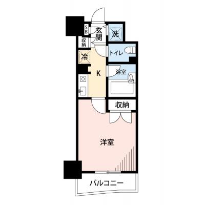 【🌸心機一転🌸春の引越し応援キャンペーン🏡🌷】【禁煙🚭/テレワークに最適🌟無料高速Wi-Fi使い放題🎧】マイナビSTAYミライエ築地居留地通り　906の間取り図
