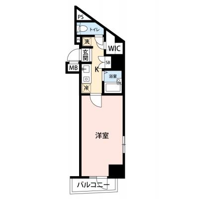 【🎉初期費用オフ｜お得なキャンペーン】【禁煙🚭/Wi-Fi無料🌐】マイナビSTAYミライエ麻布霞町　803の間取り図