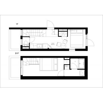 最寄駅まで徒歩4分/新宿まで2駅/家具家電付き/PASEO市谷台町I 104の間取り図