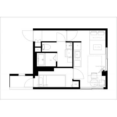 最寄り駅から徒歩11分/2024年築/明るいお部屋/家具家電付き/Jeunesse立花203の間取り図