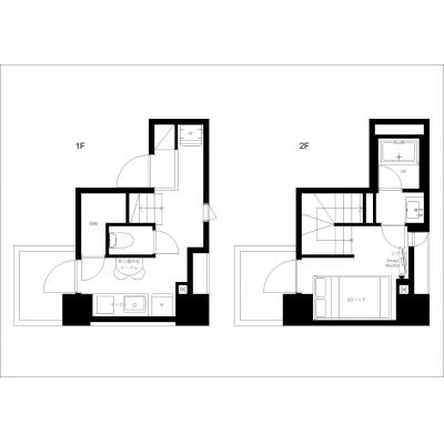 最寄駅まで徒歩7分/東京駅まで電車で15分/家具・家電付き/ジェノヴィア森下スカイガーデン204の間取り図