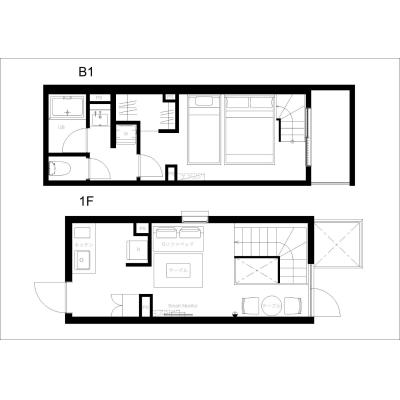 新宿まで乗り換えなし4分！  入居最大5人／Wi-Fi無料／PASEO市谷台町II 103の間取り図
