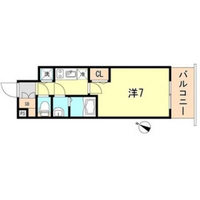 トラスト三宮19【アクセス抜群！三宮駅徒歩圏内♪】の間取り図