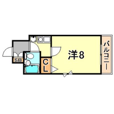 トラスト三宮10【三宮駅まで徒歩圏内！神戸市役所すぐ！】の間取り図