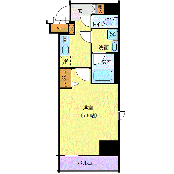 マンスリーリブマックス西川口アンベリール■『禁煙ルーム・26平米・駅3分・築浅』【独立洗面・浴室乾燥付】≪プレミアムシリーズ≫の間取り図