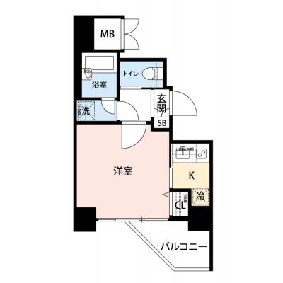 【🍧夏のクールダウン価格！🍧】【禁煙🚭/Wi-Fi無料🌐】マイナビSTAYロアール北新宿　603の間取り図
